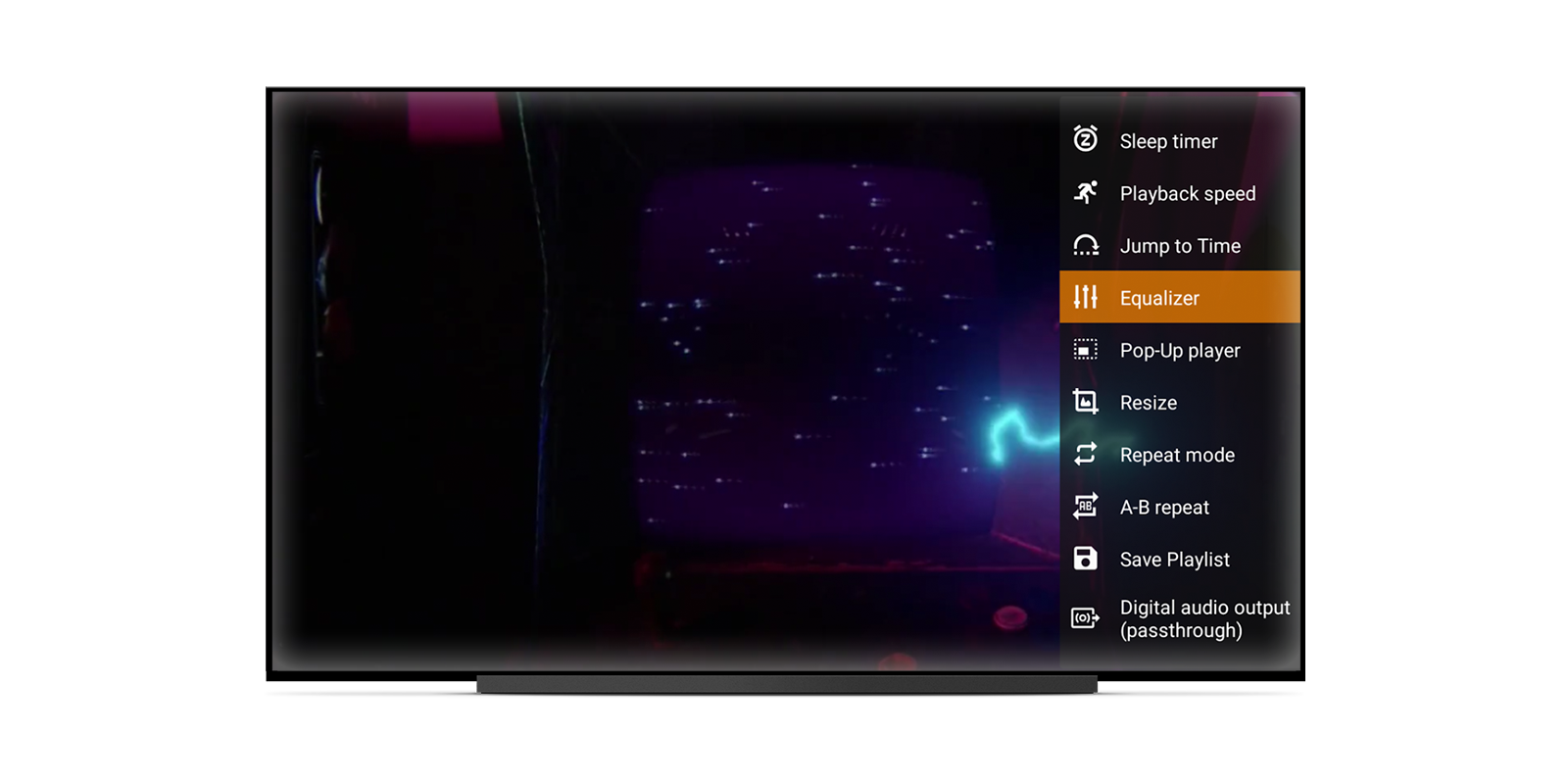 VLC optimizes for large-screen, leanback viewing experiences on Android TV