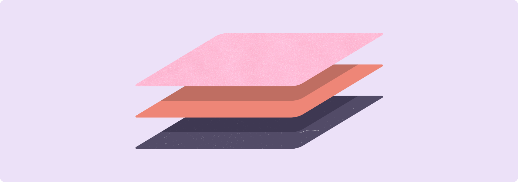 Üç kalite katmanının dikey olarak üst üste yerleştirilmiş katmanlar şeklinde gösterimi.