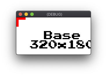 מצב מתיחה מושבת ברזולוציית תצוגה של ‎256x128