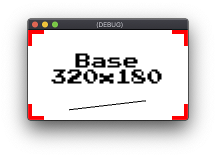 מצב מתיחה מושבת ברזולוציית תצוגה של 320x180