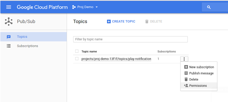 acceso a la configuración del tema de permisos