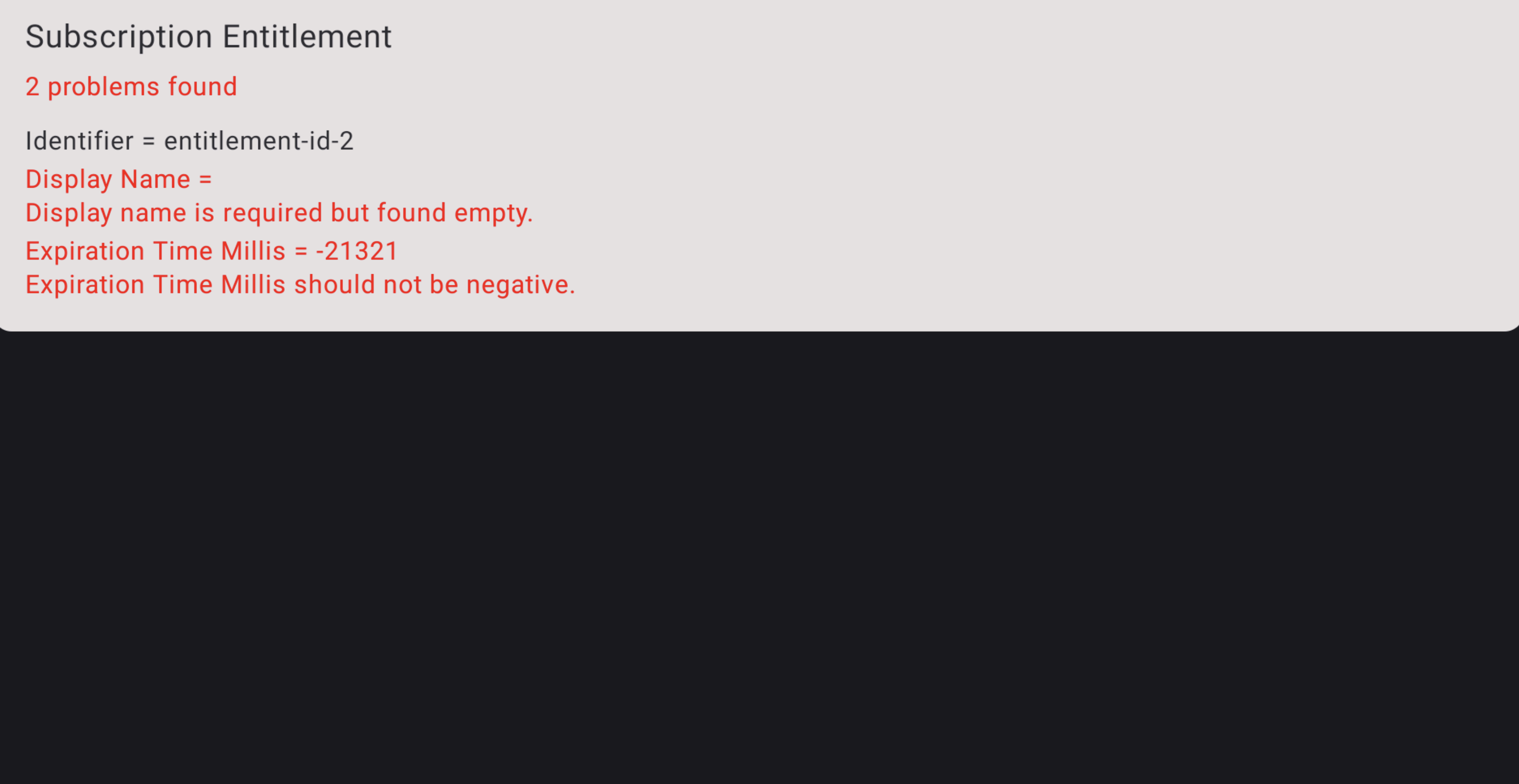 تصویر صفحه خطای تأیید برنامه