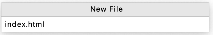 Screen showing create-file menus