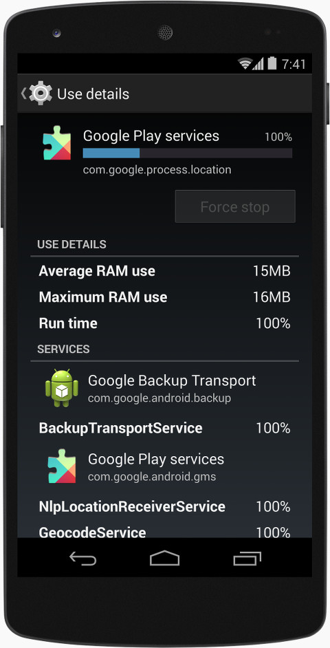 新的「Process Stats」選項提供行動裝置展示功能詳細資料