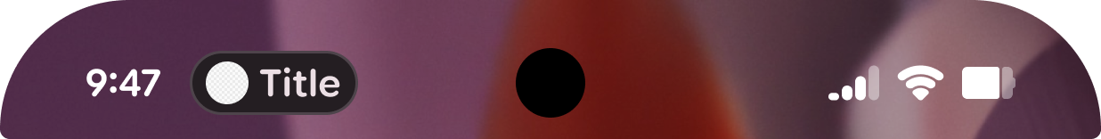 Ícone de status com informações