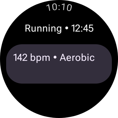 WorkoutScreenPreview rendered on WearDevices.SMALL_ROUND