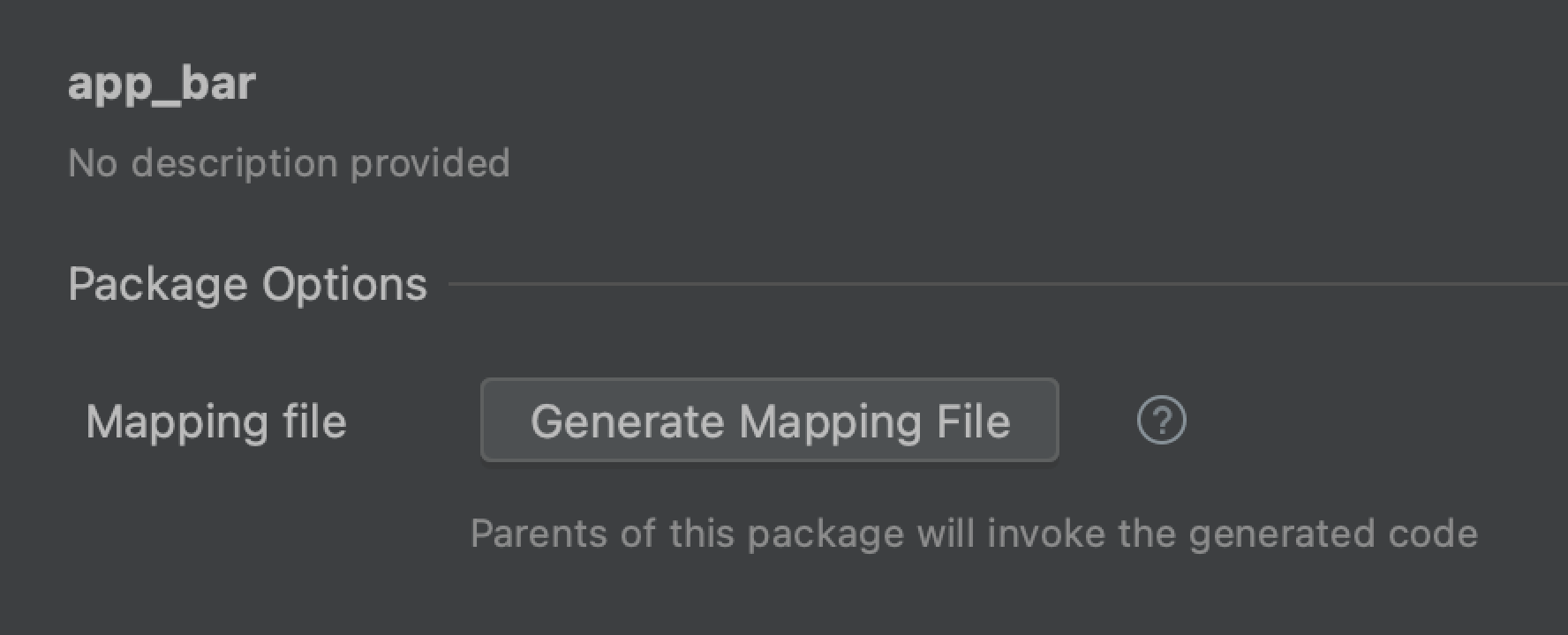 Generate mapping file
affordance