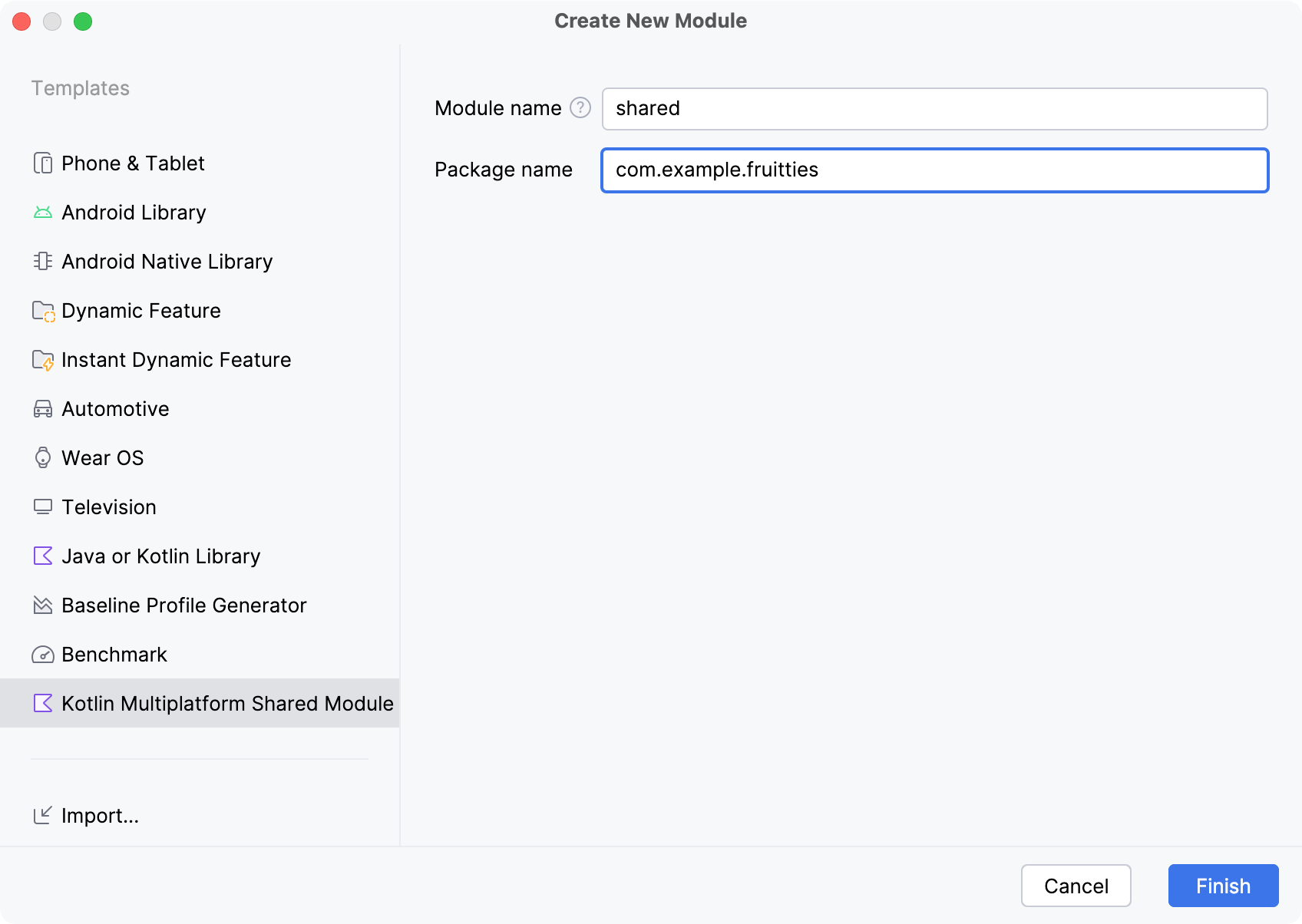 Creating a new KMP Module