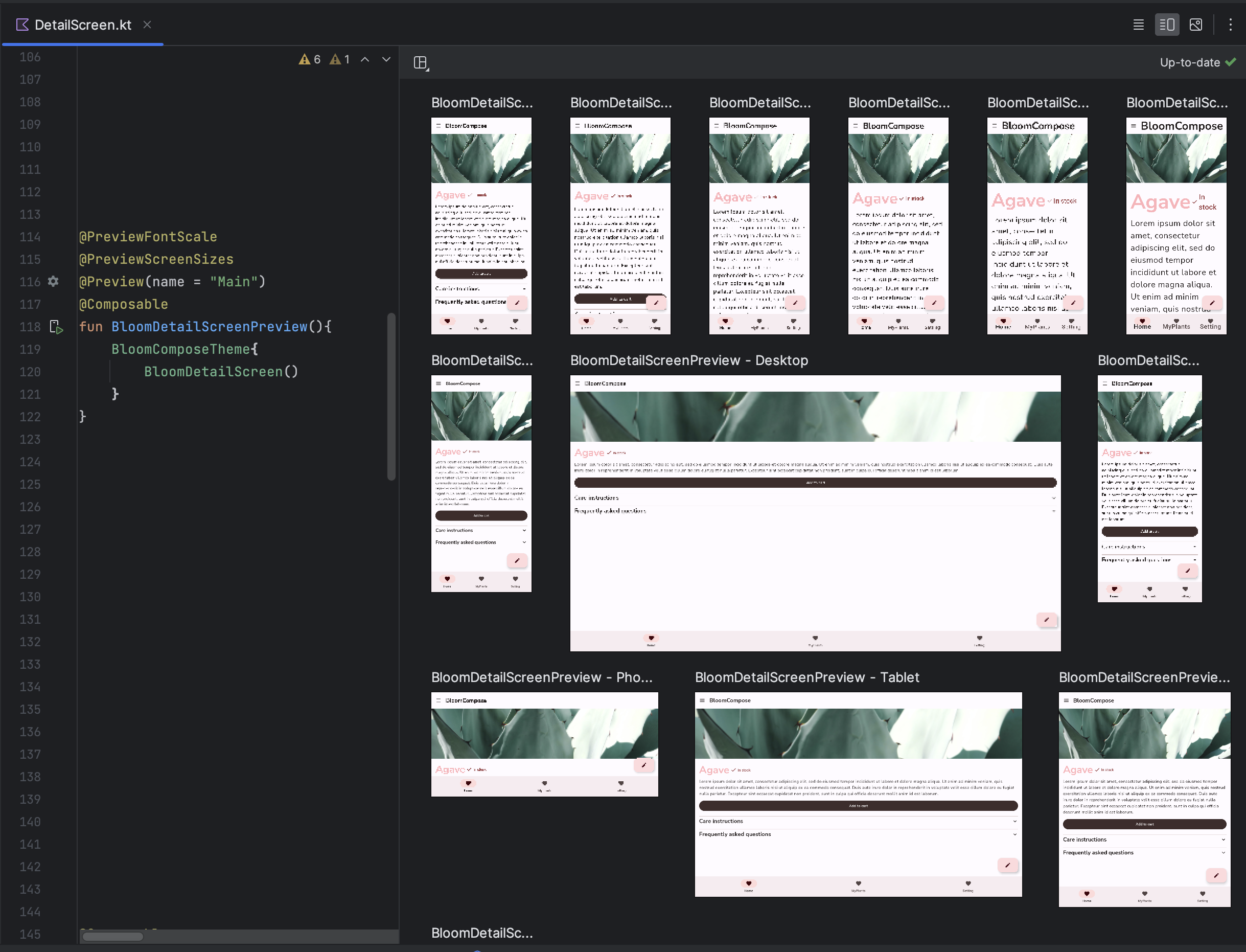 Visualizzare l&#39;anteprima di caratteri e dimensioni dello schermo diversi utilizzando i modelli