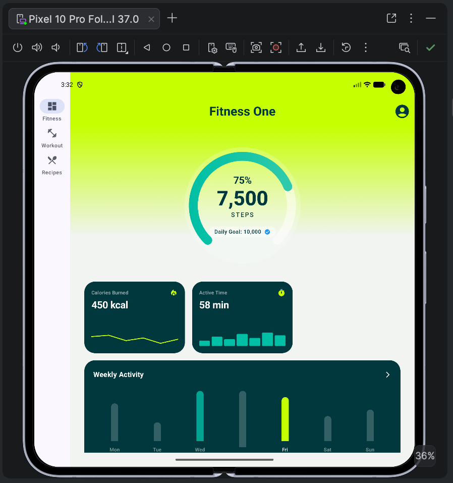 Un'app creata per tablet e pieghevoli.
