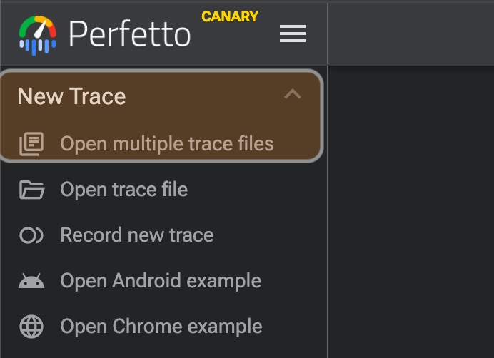 Opening multiple trace files in Perfetto UI