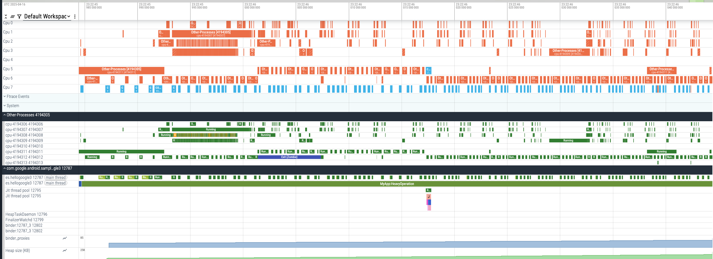 已遮蓋的追蹤記錄範例