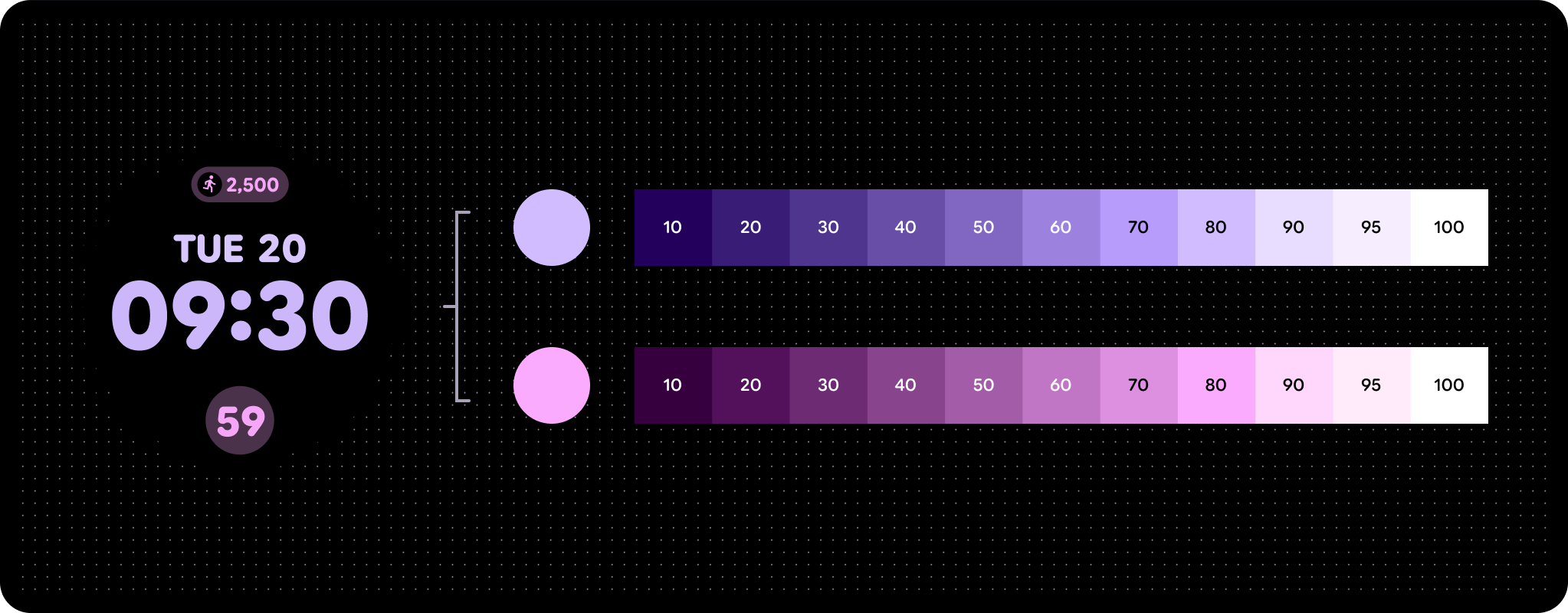 Higher seed values represent colors that are closer to white