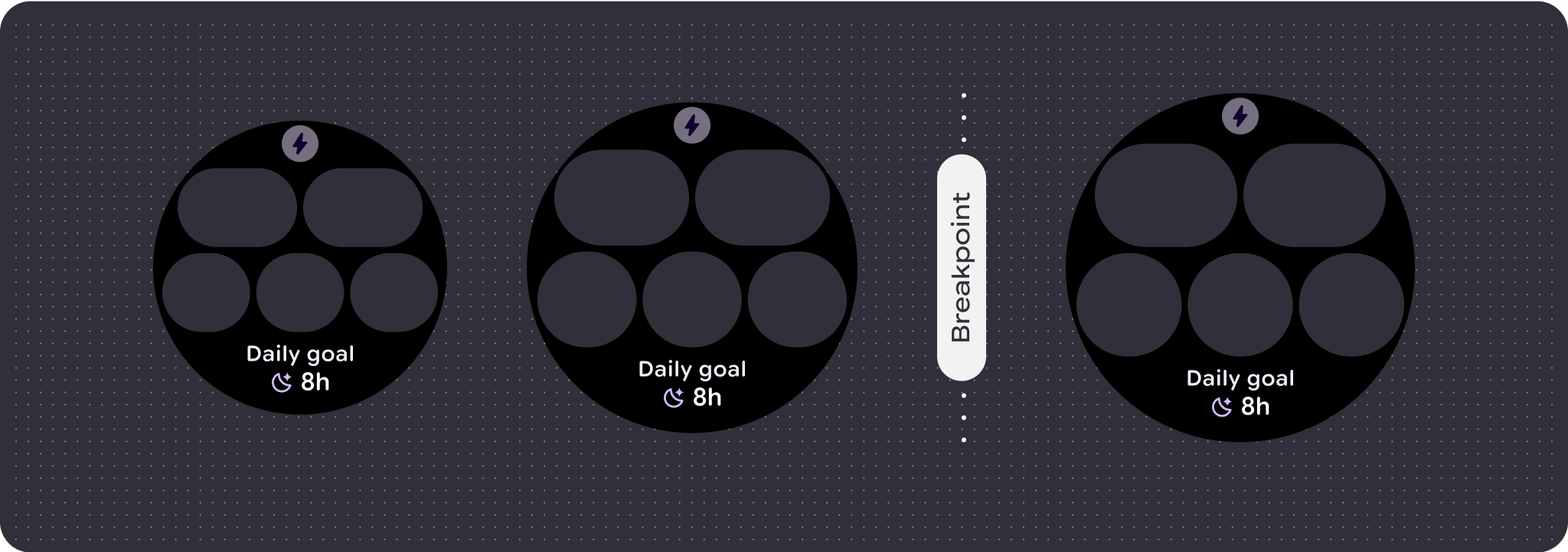 La ranura inferior muestra un objetivo de fitness como texto