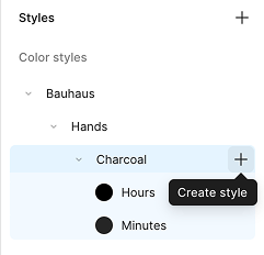 Элемент «Минуты» отображается под элементом «Часы».