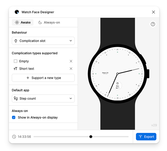 As opções "App padrão" e "Sempre ativado" aparecem perto do canto inferior esquerdo.