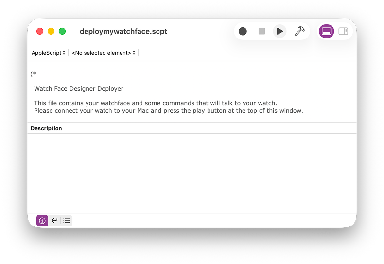 Tombol putar muncul di dekat sudut kanan atas